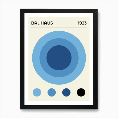 Bauhaus blue circles vintage - bauhaus, circles,