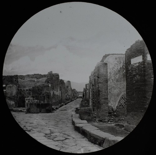 Antique magic lantern slide - lantern,