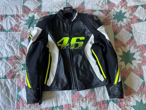 Dainese vr46 leather jacket - leather,