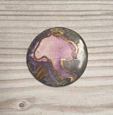 Spilla antica ovale color oro