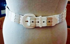 Cintura Donna Vintage plastica colore beige e avorio 