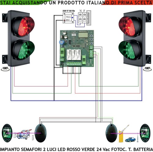 Impianto semafori luci 24 - semafori,