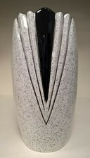 VASO IN CERAMICA DI BASSANO MILLENNIO BIANCO E NERO 28H CM