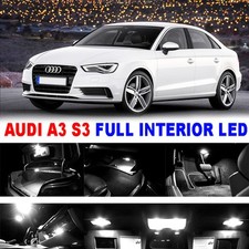 Adatto per AUDI A3 8P BIANCO INTERNO S3 CUPOLA BIANCO SET LUCI LED COMPLETE SENZA ERRORI