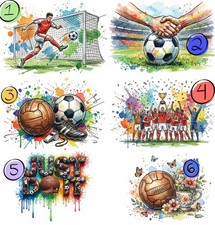 6 adesivi UV DTF sport palla
