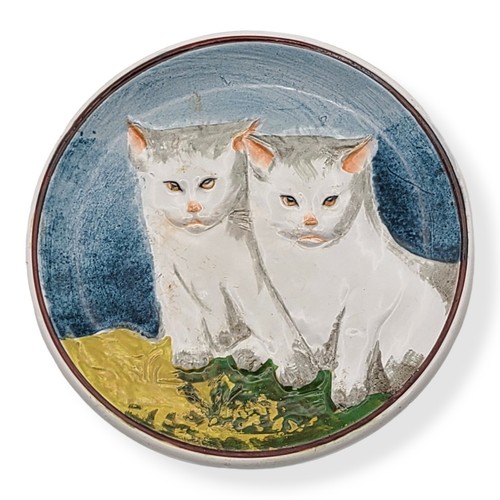 Antico piatto gatto - piatto, gattino