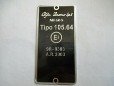Targa Ì Alfa Romeo Tipo Segno