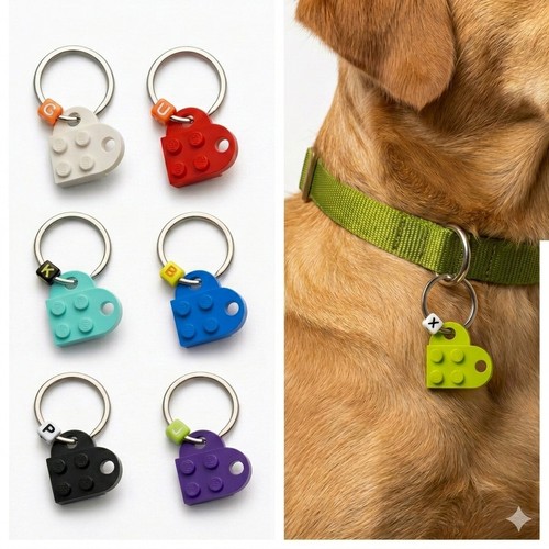 Ciondolo collare cuore cane - collare,