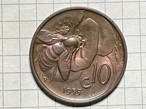 Centesimi 1935 ape - 10,