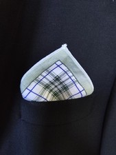 Fazzoletto da taschino vintage a quadri verde, pochette da uomo