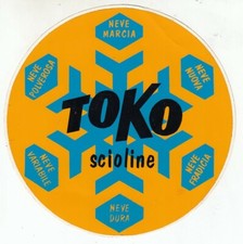 Adesivo SCIOLINE TOKO sticker vintage 16 cm ski sci NEVE 2