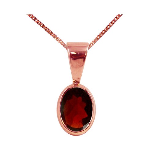 9ct oro rosa naturale granato - 9ct,