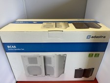 Coppia diffusori amplificati attivi Adastra BC4A bianchi e staffe di montaggio