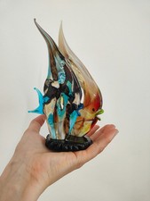Scultura Coppia di Pesci Tropicali in Vetro di Murano – Lavorazione a Lume