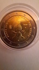 RARA MONETA DA DUE EURO COMMEMMORATIVA VIGILI DEL FUOCO ANNO 2020