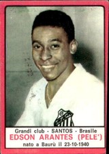 Figurina REC CALCIATORI PANINI 1967/68 SANTOS Brasile EDSON ARANTES (PELE )
