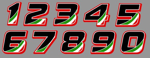 Sticker number race racing - number,