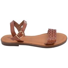 Sandalo basso donna cuoio