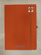 AGENDA SETTIMANALE 17x24 cm 2026, con elastico, Pelle Sin. ARANCIONE COLOURBOOK