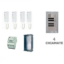 Kit Citofonico URMET Quattro Famiglie 1150/302 Con citofono Urmet 1150/1