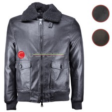 Giubbotto uomo model AVIATOR giubbino simil pelle invernale giacca pilota =scott