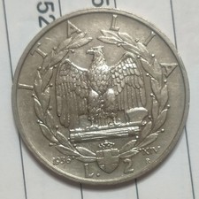 REGNO D ’ ITALIA VITTORIO EMANUELE III 2 LIRE 1936 ROMA