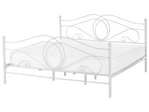 Letto metallo bianco con - letto,