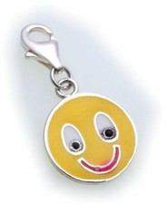 Charm smiley argento - argento, 925