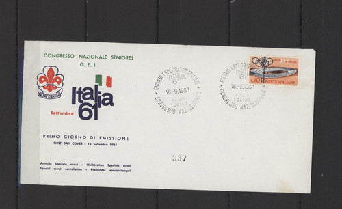 S58923 italia scout 1961 fdc - scout,