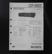 Manuale di servizio/cambiatore lettore CDP-XB820 originale Sony CDP-XB820 S26