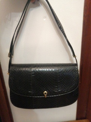 Borsa vintage pitone nero - borsa,