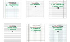 10 quaderni con copertine diverse scelte da noi varie rigature disponibili