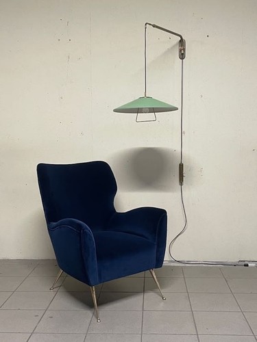 Poltrona anni in velluto - '50,