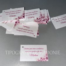 Bigliettini/Tag ringraziamento Prima Comunione – tema fiori