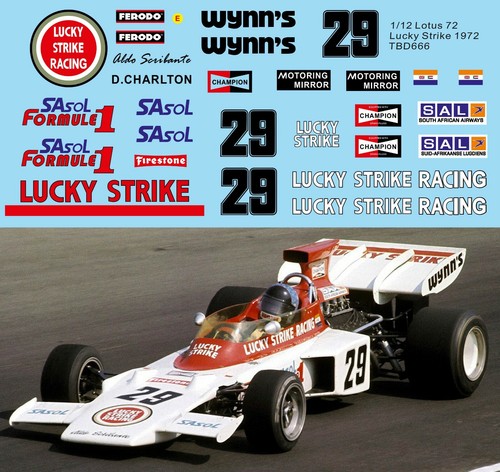 Decals per lotus - 1/12,