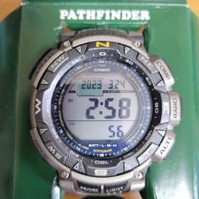 Orologio CASIO PRO TREK PRG-240T-7 Solare Triplo Sensore Cinturino Titanio