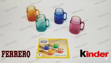 Set 4 tazzine da caffè in vetro colori sfumati Borgonovo Ferrero Nutella