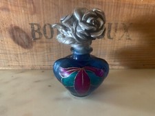 bottiglietta BOTTIGLIA WENK TAPPO ROSE vetro ARGENTO 800 ITALY 1960s