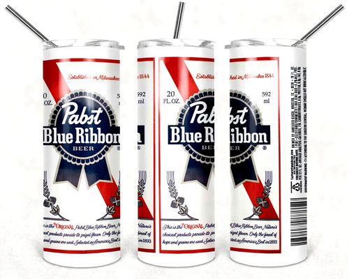 Bicchiere pabst blu ribbon - blu,