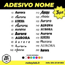 ADESIVO NOME SCRITTA