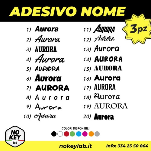 Adesivo nome scritta - adesivo,