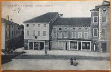 cartolina 1910ca CAMISANO VICENTINO ( VICENZA ) Piazza Umberto I