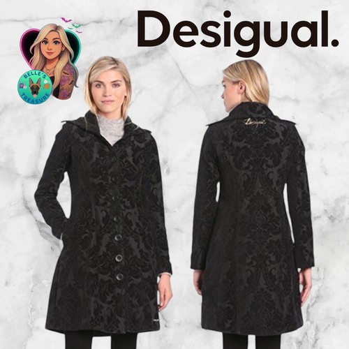 Cappotto lungo desigual nero - desigual,