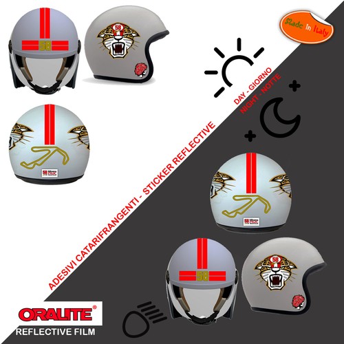 Adesivi casco rifrangenti