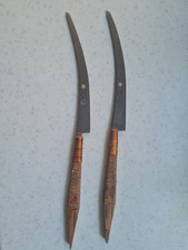 Vintage Tagliacarte Orientale  Pugnale Antico Sciabola. Manico In Legno