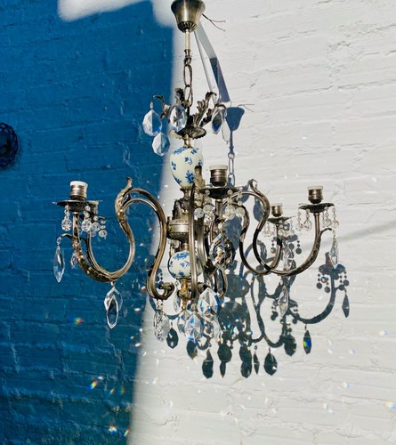 Lampadario antico bracci - antico, 6