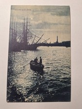 Cartolina 1924 Genova Porto, barca e velieri, francobollo 30c V.E. III