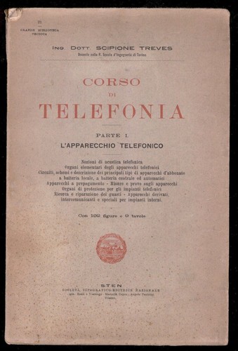 Corso telefonia 1931 - corso,