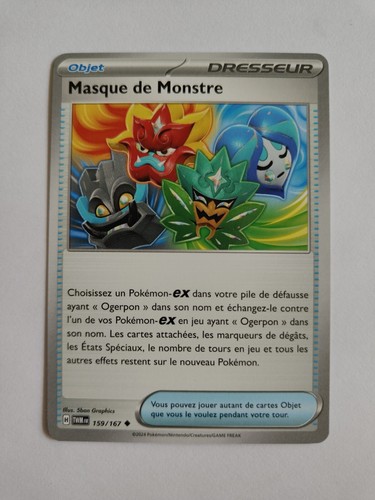 Carte pokémon masque de - -,