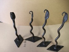 4  staffe da parete regolabili  Senza asta per tenda 2 Coppie Con Base Diversa